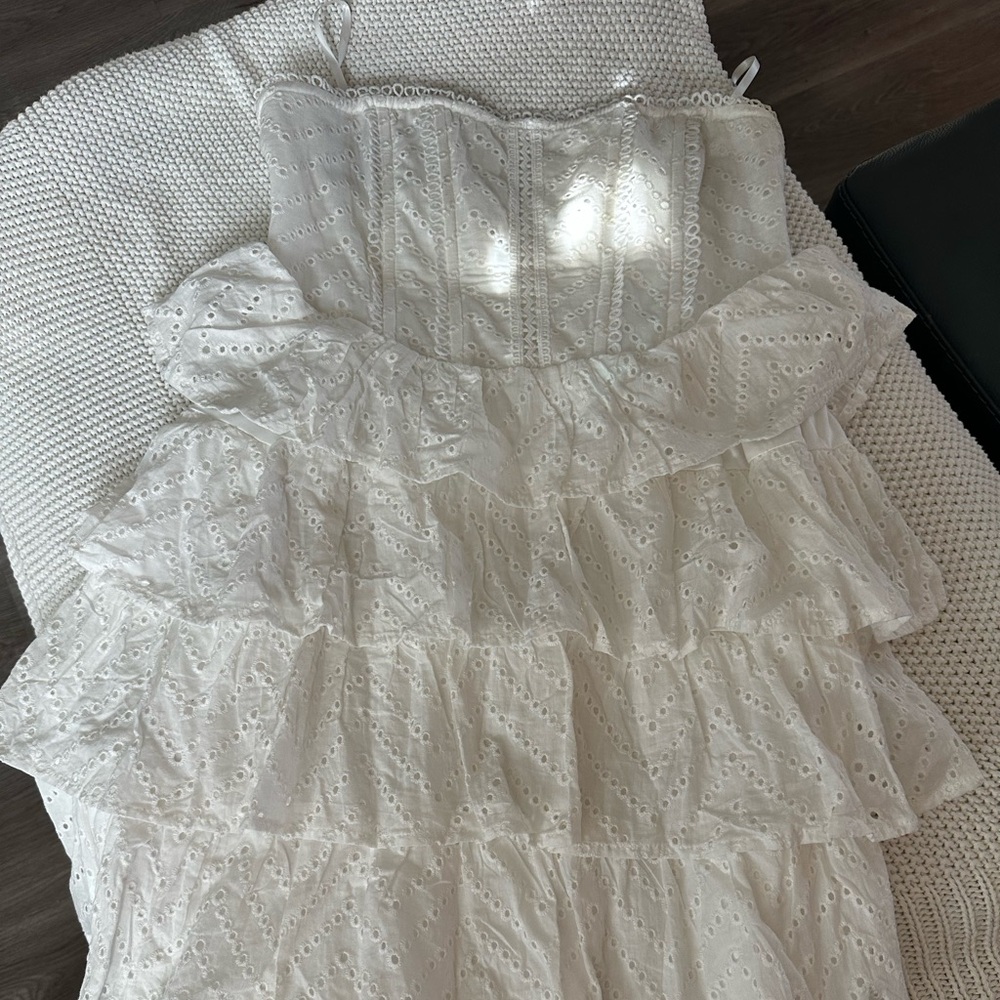 Windsor Cream Lace Trim Dress